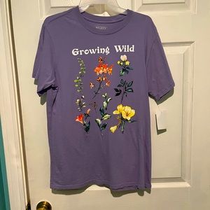 NWT. Mighty Fine Wild Flowers Oversized Tee.